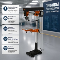 Presse à percer radiale 550W, perceuse d'établi 33 pouces, 360 °   Table de travail rotative en fonte pour perçage en atelier