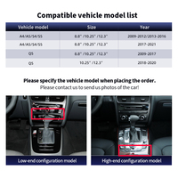 Reproductor de Radio con Pantalla Táctil de Navegación GPS para Automóvil ZLH Android 14, Pantalla Multimedia Android para Audi A4 A4L A5 S5 Q5 2009-2016