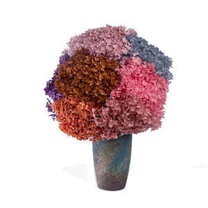 Fleurs d'hortensia Anna blanches pures faites à la main réalistes séchées et conservées fleurs de mariage grand bouquet pour la décoration d'événements en gros - Product Image 3