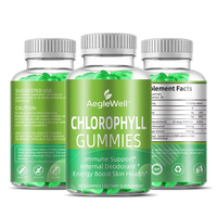 Aeglewell OEM Marque Privée Gommes de Chlorophylle Sans Sucre Soutien Immunitaire Énergie Revitalisante Santé de la Peau Complément Alimentaire