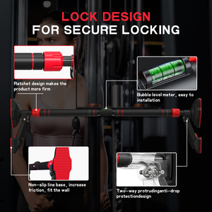 Set dukungan keamanan baja Gordon grosir pintu rumah <span class=keywords><strong>Bar</strong></span> Pull-up Horizontal dengan <span class=keywords><strong>Bar</strong></span> dagu penguncian aman - Product Image 6