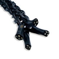 Manchons de tirage de câble en PVC colorés à double œil, diamètre optionnel, type « doigts chinois », remplis de fibres d'aramide, résistance à la traction de 2800 kg