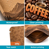 Sacs d'emballage personnalisés imprimés, finition mate, sachets refermables en Mylar, qualité alimentaire, pour grains de café, 3,5g, sacs en Mylar OEM