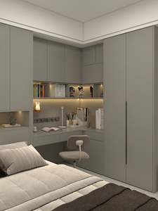 Armoire extensible grise au design moderne et minimaliste avec un grand espace de rangement, taille personnalisable pour une utilisation en milieu hospitalier et en atelier - Product Image 2