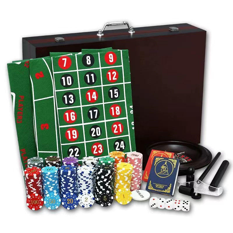 Roulette Wheel Set & Poker Game - 3 In 1 Glass Game Set Odm