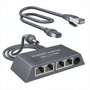 Adaptador Ethernet Mini <span class=keywords><strong>de</strong></span> <span class=keywords><strong>4</strong></span> Puertos Starlink Gen 3 Personalizado con <span class=keywords><strong>Cable</strong></span> <span class=keywords><strong>de</strong></span> 1.6 pies, Conexión Cableada <span class=keywords><strong>de</strong></span> 1Gbps, Puertos RJ45 <span class=keywords><strong>para</strong></span> <span class=keywords><strong>4</strong></span> Dispositivos - Product Image 1