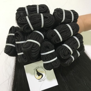 Venta al por mayor, mechones de cabello virgen liso de trama súper doble y gruesa, trama de cabello humano sin procesar de cabello humano Vietnam - Product Image 1