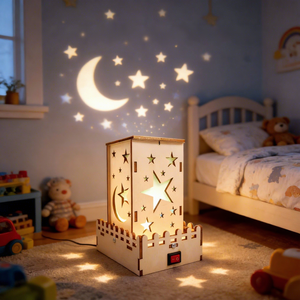 Kit de Manualidades de Rompecabezas de Madera 3D Creativo, Luces de Estrellas Coloridas, Kit de <span class=keywords><strong>Arquitectura</strong></span> Científica para Hacer uno Mismo - Product Image 1