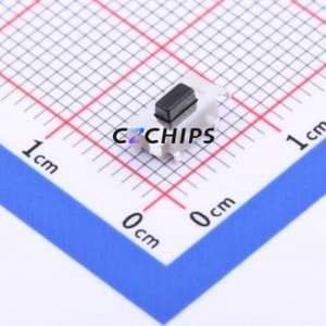 YTSB001A0352503B Tactile Switch SMD Switch Single Pole Single Throw Rectangle Button 2.5N Horizontal Mount - Product Image 1