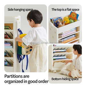 Estantería para niños con ruedas, mesa giratoria móvil de plástico para <span class=keywords><strong>el</strong></span> hogar, estantería multicapa para libros, estantería para niños - Product Image 6