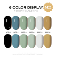 AILANUO Fournitures pour ongles, Gel UV Nali Soak Off Couleur, Marque Privée OEM, Vernis à ongles 6 Couleurs, Gel UV LED pour Nail Art