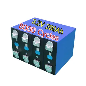 Batterie lithium-ion phosphate cellule Lifepo4 akku grade a 8000 cycle 3.2v 280ah lifepo4 batterie lithium-ion