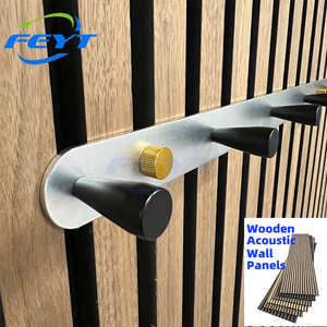Panneaux acoustiques FEYT, panneaux acoustiques en bois à lattes, panneaux acoustiques insonorisants, porte-manteau - Product Image 5