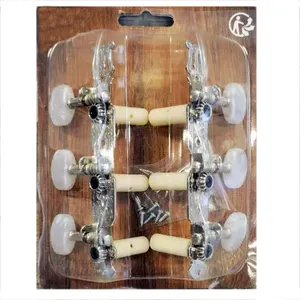 3 hat mili klasik gitar makinesi kafaları naylon dizeleri R + L/Set Tunering anahtar Blister paketi