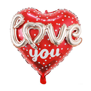 بيع بالجملة 24 بوصة 36 بوصة الكرة على الكرة الألومنيوم فيلم البالون يوم الزفاف موضوع حفلة عيد الحب - Product Image 2