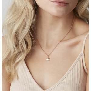 Inspire-Colgante de acero inoxidable personalizado, joyería blanca, joyería de acero inoxidable, <span class=keywords><strong>collar</strong></span> con abalorio de colibrí pequeño y delicado - Product Image 3