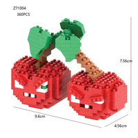 Vente en gros de blocs de construction miniatures en plastique pour enfants, modèles de dessins animés et d'anime, micro-briques éducatives, figurines d'action, jeux de construction