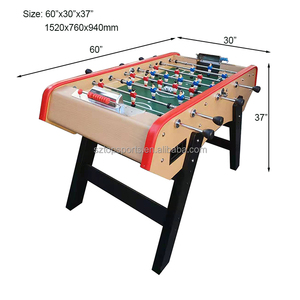 Mesa de Futbolín Topsports de 60 Pulgadas, Estilo Francés, MDF, Color Madera Natural, Campo de Juego de 12 mm, Personalizable para Adultos y Niños, para el Hogar - Product Image 3
