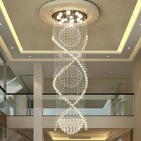 Plafonnier moderne en cristal au design nordique, luminaire décoratif de plafond, idéal pour un salon