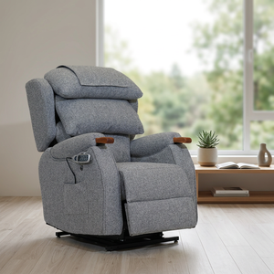 Fauteuil inclinable motorisé double avec fonction zéro gravité, chauffage, appui-tête et soutien lombaire, sur roulettes, pour personnes âgées, idéal pour salon et maison - Product Image 4