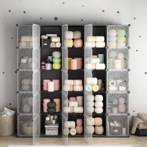 Nhựa lưu trữ tủ Closet Stackable <span class=keywords><strong>cubby</strong></span> kệ cho quần áo - Product Image 2