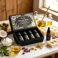 Kit d'huiles essentielles pures à faible MOQ, marque privée, citronnelle, gingembre, menthe, eucalyptus pour un air frais et rafraîchissant et une utilisation quotidienne à la maison