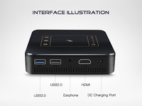 Mini projecteur DLP portable WiFi BT Android 7.1 Home Cinéma TV 4K 3D rechargeable, projecteur vidéo intelligent avec écran tactile