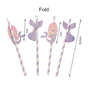 Wholesale <strong>Party</strong> <strong>Decoration</strong> Mermaid Honeycomb Striped Paper Straws Environmentally Birthday Baby Shower <strong>Party</strong> Trendy <strong>Decoration</strong> - Product Image 2