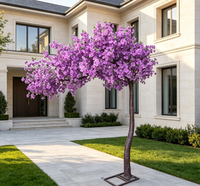 Arbres artificiels de cerisier en fleurs rose et blanc, grands arbres de cerisier artificiels, arbre de mariage pour l'intérieur