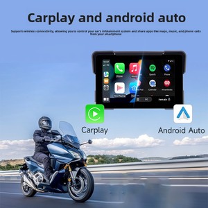 Moniteur intelligent universel pour moto, écran IPS haute luminosité de 5,7 pouces avec double caméra avant et arrière, DVR, Carplay sans fil, Auto - Product Image 2