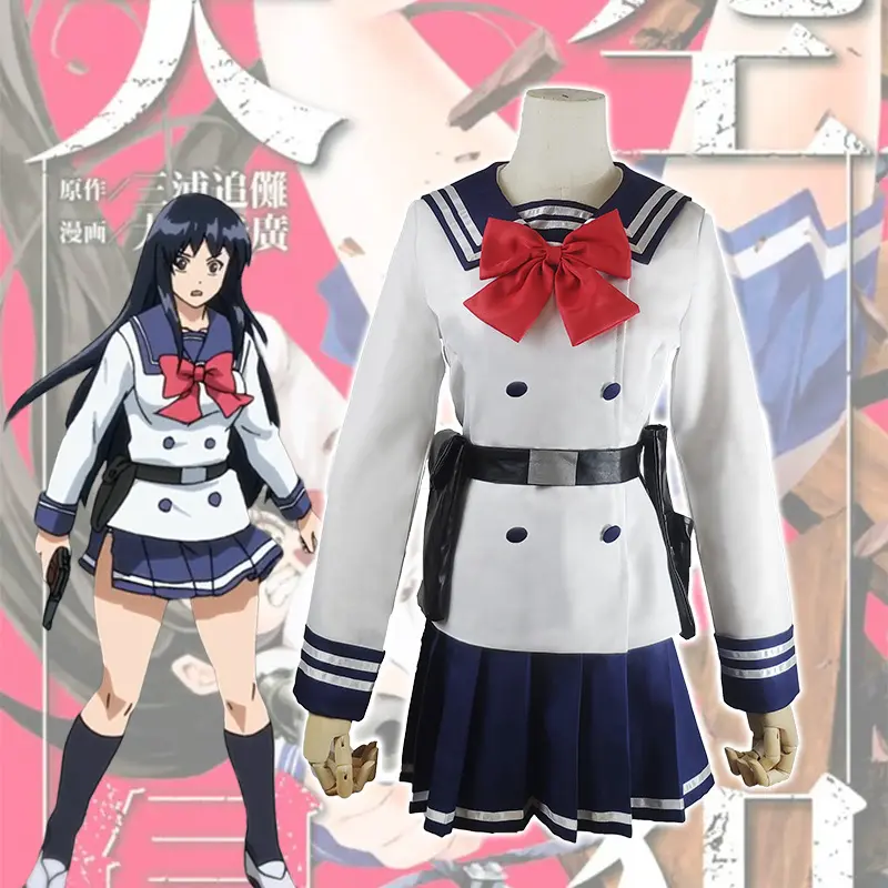 Hot Sale Anime High Rise Invasion Costumes Honjo Yuri Cosplay Men and Women JK Uniforms Adult Sailor Suits Halloween Costume