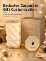Lampe de table Power Bank 2026 OEM, étanche, en métal, pliable, rotative, avec bouton tactile, idéale pour les cadeaux