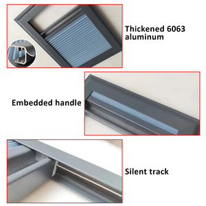 <span class=keywords><strong>Tende</strong></span> a nido d'ape integrate con telaio, <span class=keywords><strong>tende</strong></span> cellulari plissettate, installazione a molla per finestre ad apertura verso l'interno, per hotel e uffici - Product Image 5