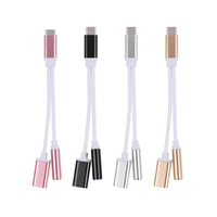 Répartiteur USB-C 1 en 2 sorties Type C à 3.5mm Casque et chargeur y répartiteur Audio Jack Adaptateur connecteur avec charge rapide