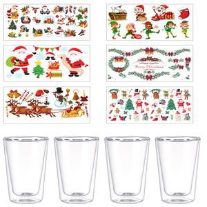 Taza de Café Navideña de 350 ml, Doble Pared, Vidrio de Borosilicato, Vaso Creativo Hecho a Mano, Regalo para Parejas, Hogar, Oficina, Fiesta - Product Image 2