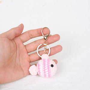 Creative Handmade Plush Crochet Keychain Fish Pendant Weaving Keychain Pendant Bag <b>Ornament</b> Accessories - Product Image 5