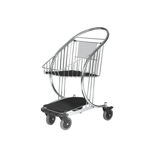 <b>Foldable</b> Metal Shopping <b>Cart</b> with Double Layer Design, Transparent Guard & Wheels for Market and Travel - Product Image 4