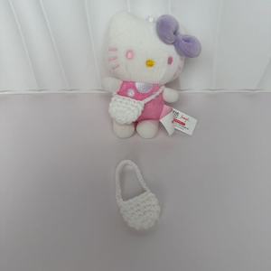 Mini Crochet Bags For Hello Kitty <b>Doll</b> <b>Accessories</b> Plush Toy Keychain Charms Multicolor Handmade Yarn Bag Set - Product Image 2