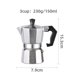 Poêle à Expresso <span class=keywords><strong>italienne</strong></span> Moka, Pots à café italien Expresso grec, poêle en Aluminium Moka cafetière - Product Image 5