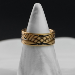 Conjunto de Joyería de Acero Inoxidable, Brazaletes Ajustables con Acabado de Acero Inoxidable para Mujer, Chapados en Oro - Product Image 4