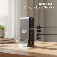 Chargeur de bureau multifonctionnel 800W GAN PD de haute qualité PD140W chargeur transfrontalier nouveau chargeur 10 ports