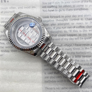 Cassa per <span class=keywords><strong>Orologio</strong></span> in Acciaio Inossidabile da 36mm 39mm con Vetro Zaffiro e Cinturino President, Compatibile con Movimento NH35/36 - Product Image 6