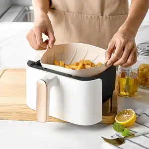 Yeniden silikon hava fritöz Mat astar yapışmaz vapur ped pişirme iç astar pişirme Mat mutfak aksesuarları için