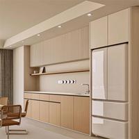 Armoire moderne de luxe à haute brillance, design pliable en contreplaqué avec porte en verre pour le rangement des vêtements dans les hôpitaux, les escaliers, comme meuble