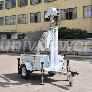 Remorque de vidéosurveillance solaire mobile Tour de construction solaire à mât de 7m Tour de vidéosurveillance solaire mobile à émissions nulles - Product Image 6