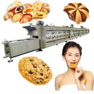 クッキーカッターミキサー Suppliers-クラッカービスケットおよびソフトビスケット機器用の自動ワイヤーカッタークッキー製造機ソフトクッキー堆積機ライン