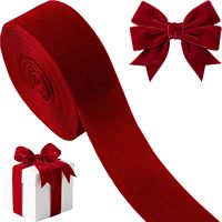 Rubans d'emballage de différentes couleurs unies en gros, rubans de Noël tissés, rubans en velours personnalisés de haute qualité
