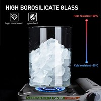 Hoogtransparante, magnetronbestendige voedselbewaarbak van borosilicaatglas met luchtdichte glazen deksel, vaatwasserbestendig en milieuvriendelijk