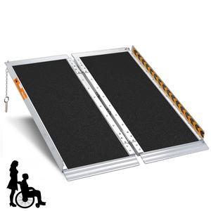 Rampa plegable de aluminio portátil compatible con silla de ruedas, patinetes móviles, escalones, escaleras para el hogar, puertas - Product Image 4