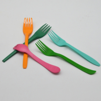 Ensemble de couverts biodégradables en PLA personnalisables et modernes - Cuillère, fourchette, couteau |   Sans BPA, écologique, jetable, pour les fêtes